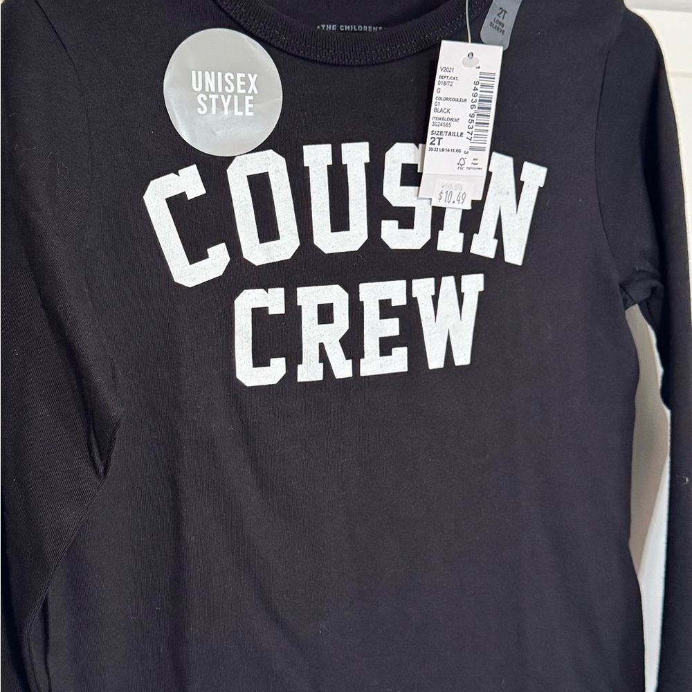 The Children's Place Black Cousin Crew Long Sleeve Tee - Picture 3 of 7